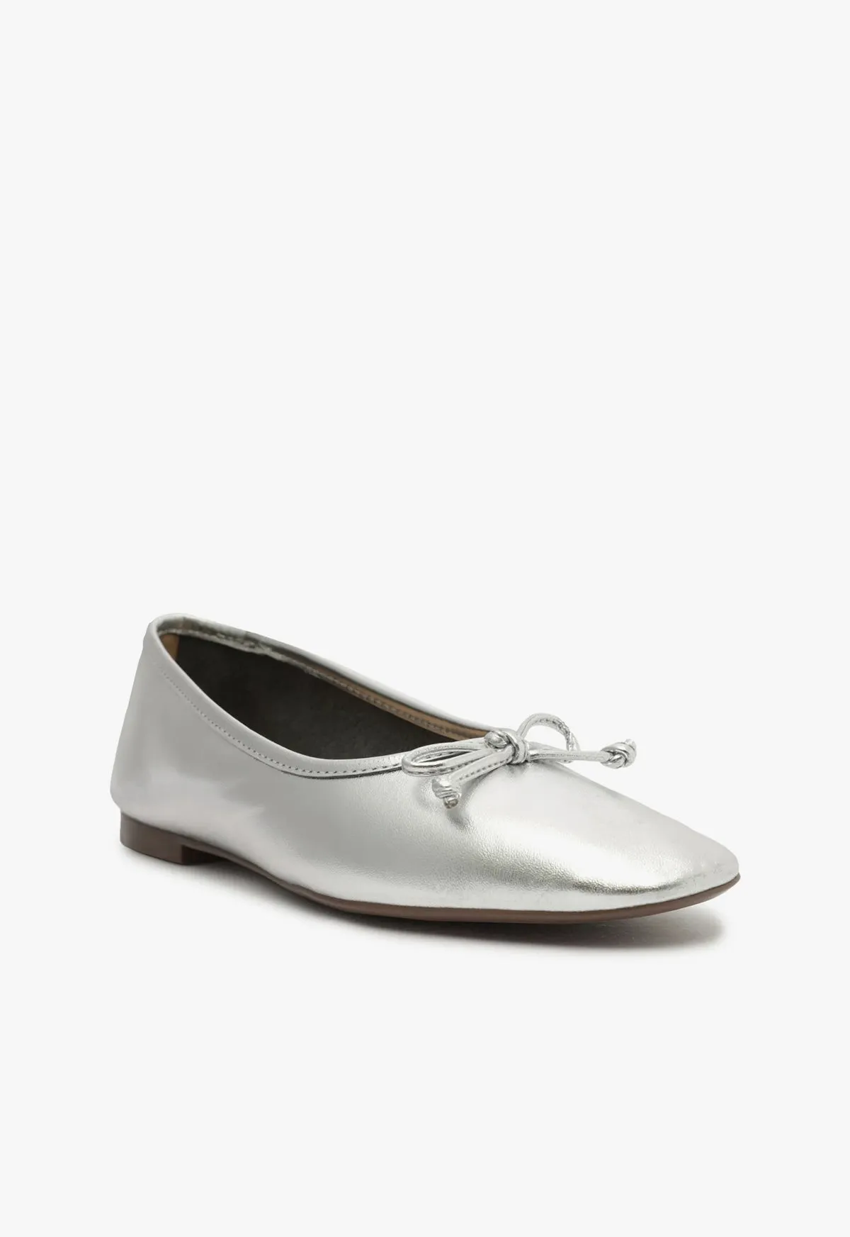 Arissa Silver Leather Ballet Flat sold by SCHUTZ product image thumbnail 2
