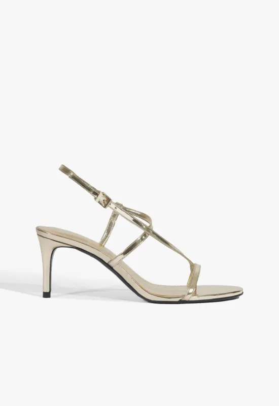 Azure Mid Metallic Sandal sold by SCHUTZ