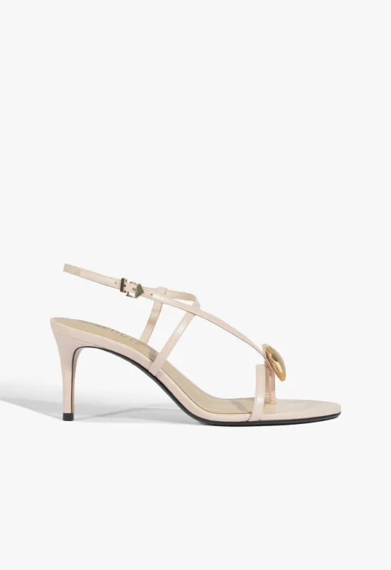 Azure Mid Embellished Leather Sandal sold by SCHUTZ