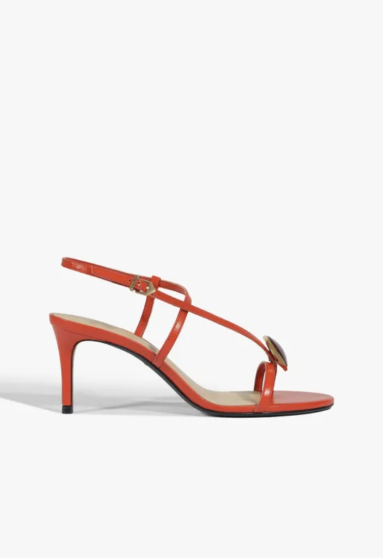 Azure Mid Embellished Leather Sandal sold by SCHUTZ