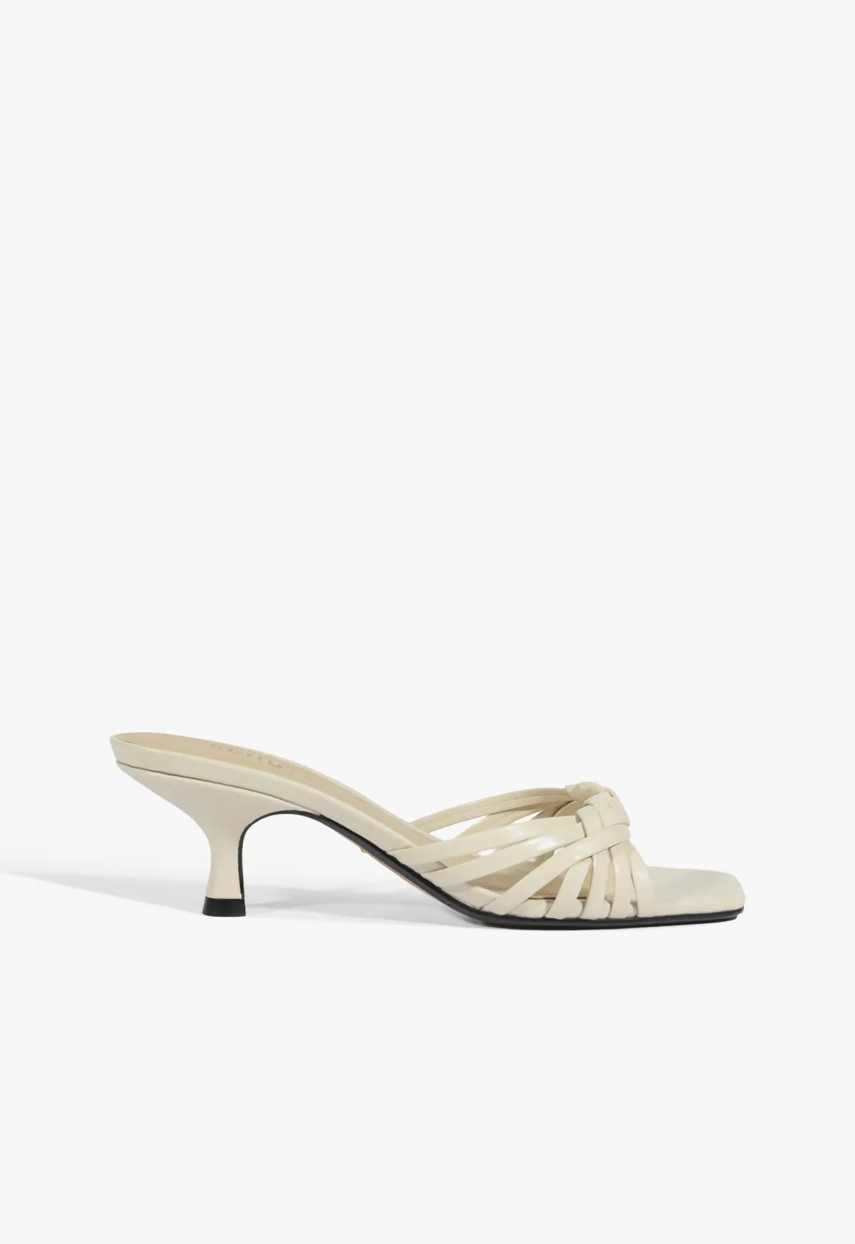Tara Mule Mid Leather Sandal sold by SCHUTZ
