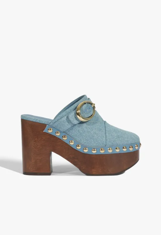 Piper Denim Pump sold by SCHUTZ