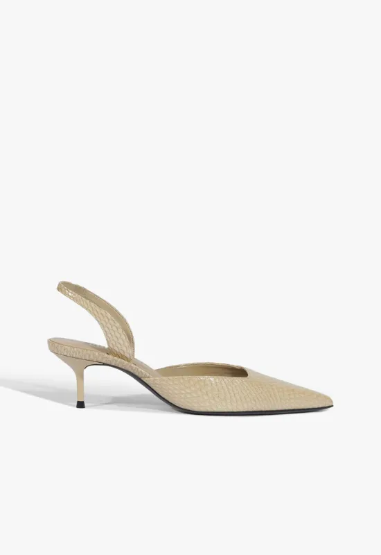 Paola Mid Leather Pump made by SCHUTZ