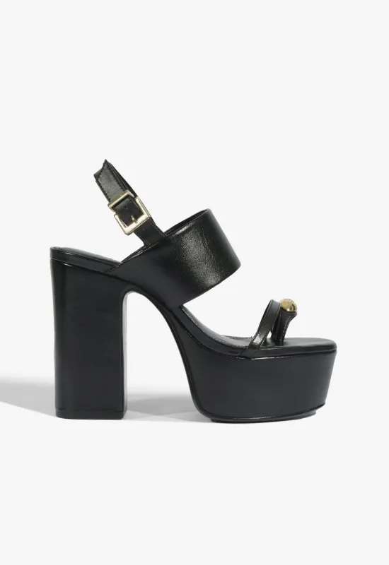 Mandy Platform Leather Sandal sold by SCHUTZ