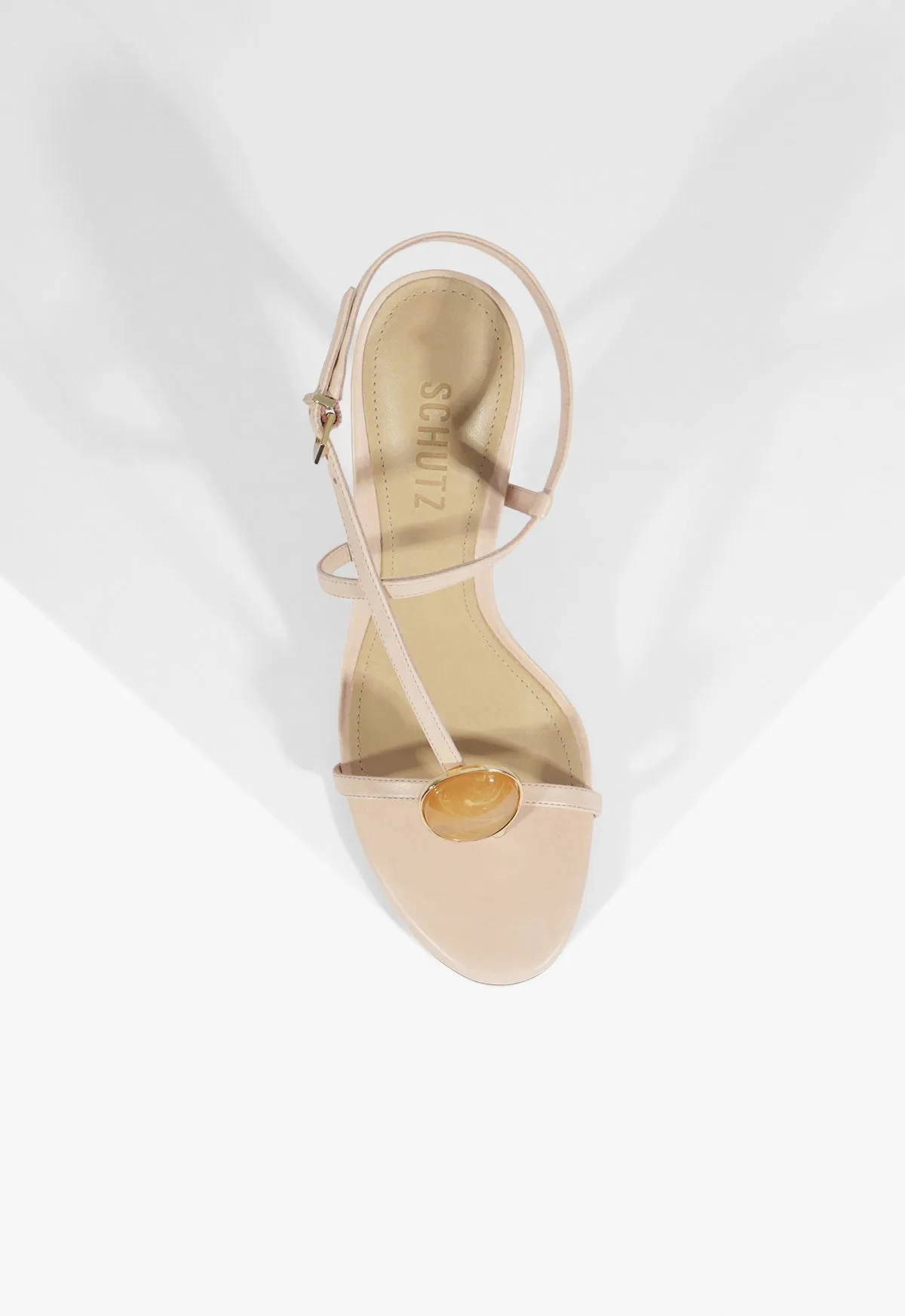 Azure Embellished Leather Sandal sold by SCHUTZ product image thumbnail 4