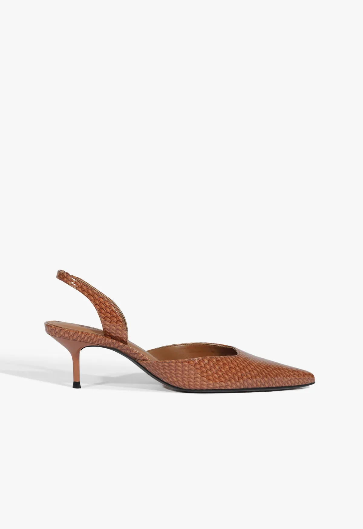 Paola Mid Leather Pump sold by SCHUTZ