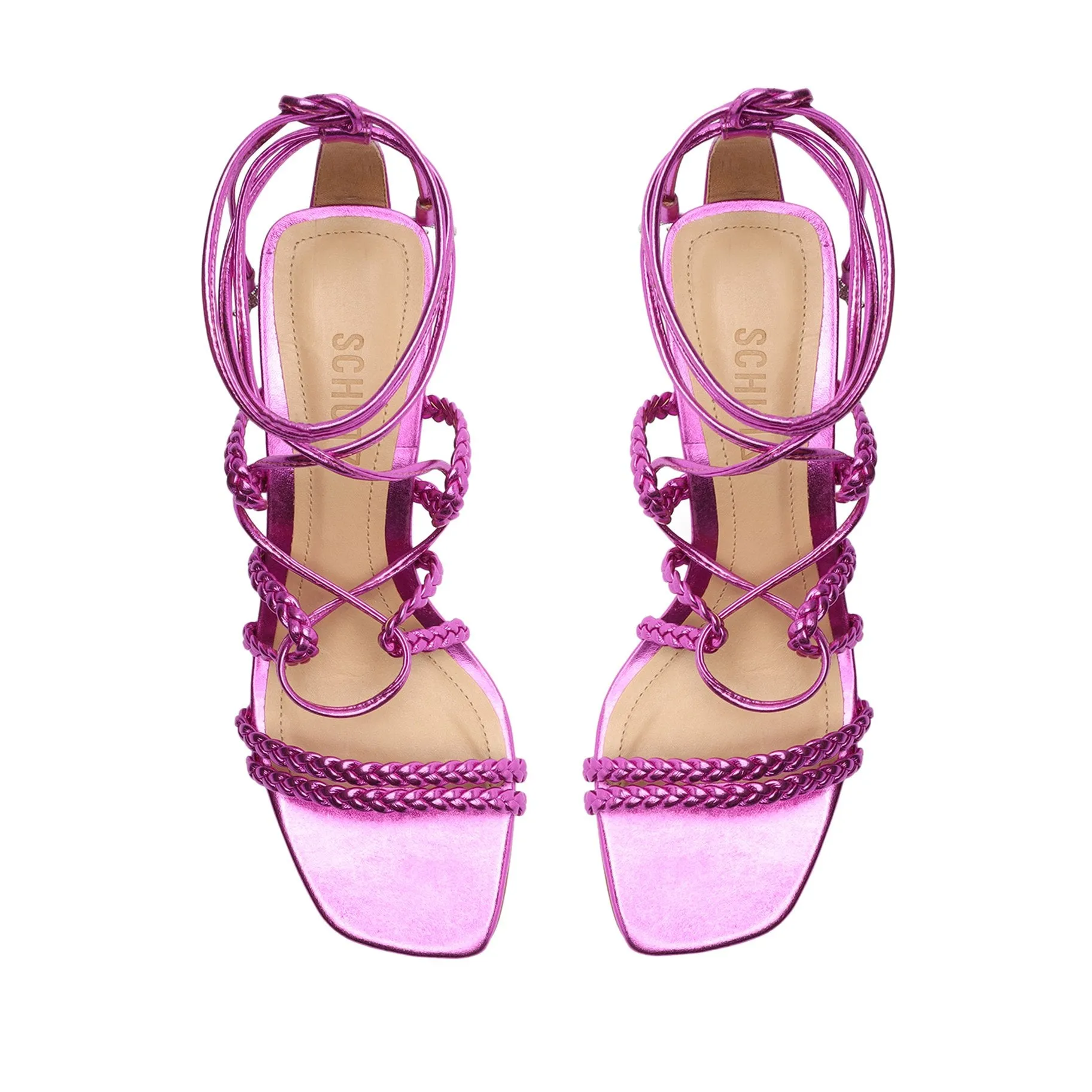 Lunah Mid Metallic Leather Sandal sold by SCHUTZ product image thumbnail 5