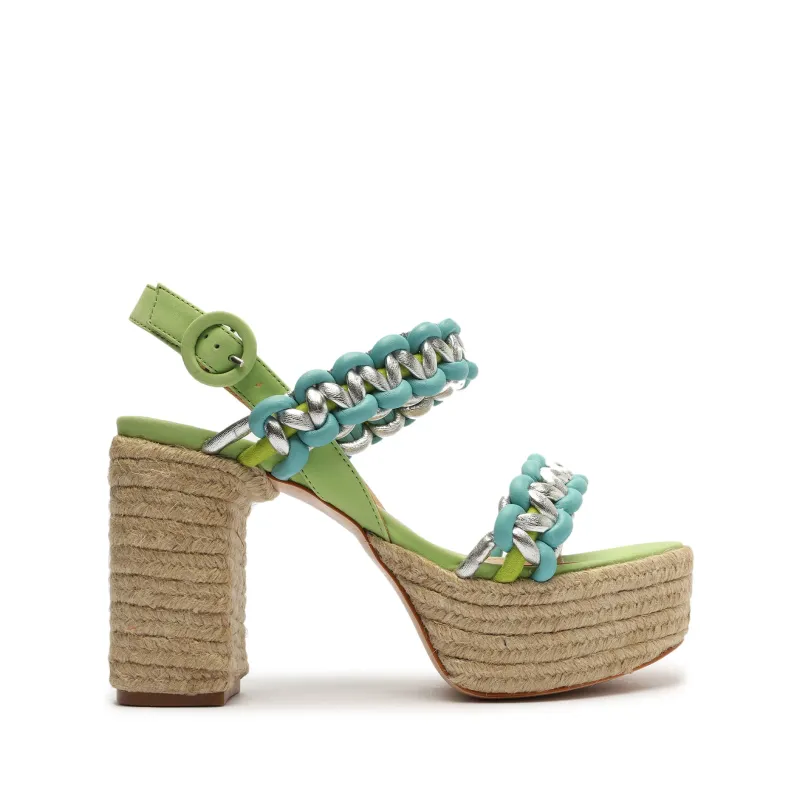 Juliet Plataform Suede & Leather Sandal sold by SCHUTZ