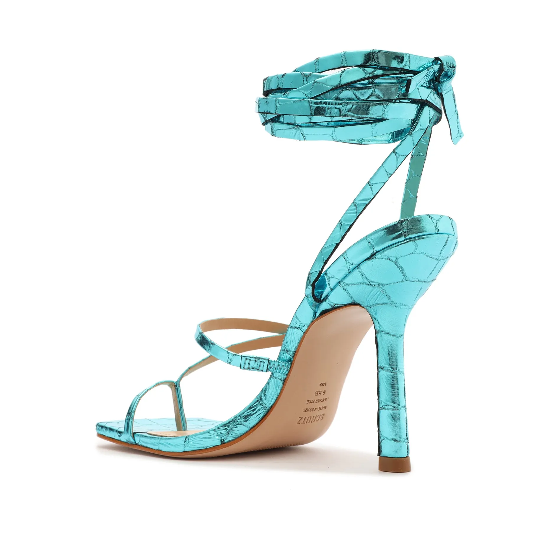 Lily Metallic Leather Sandal sold by SCHUTZ product image thumbnail 3