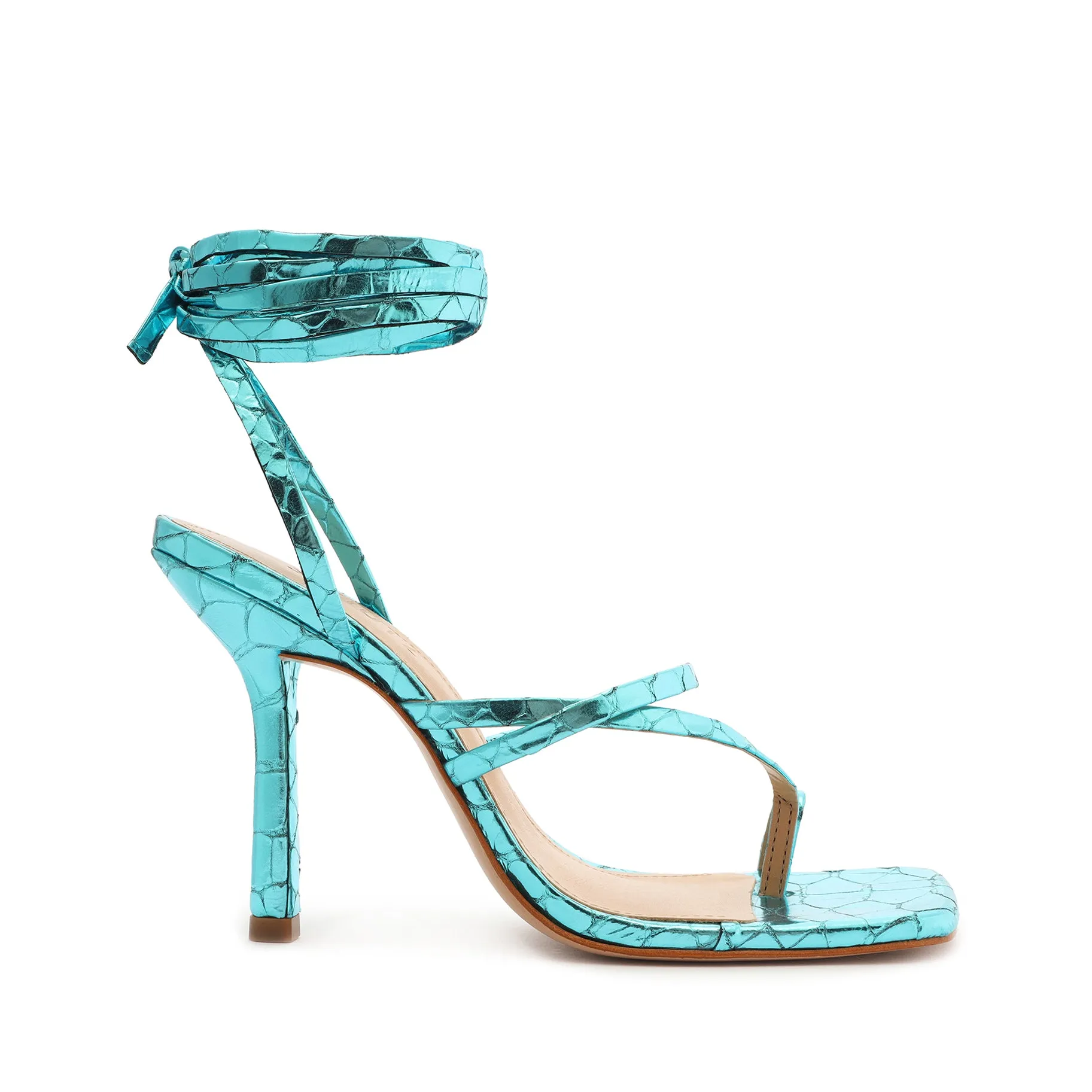 Lily Metallic Leather Sandal sold by SCHUTZ