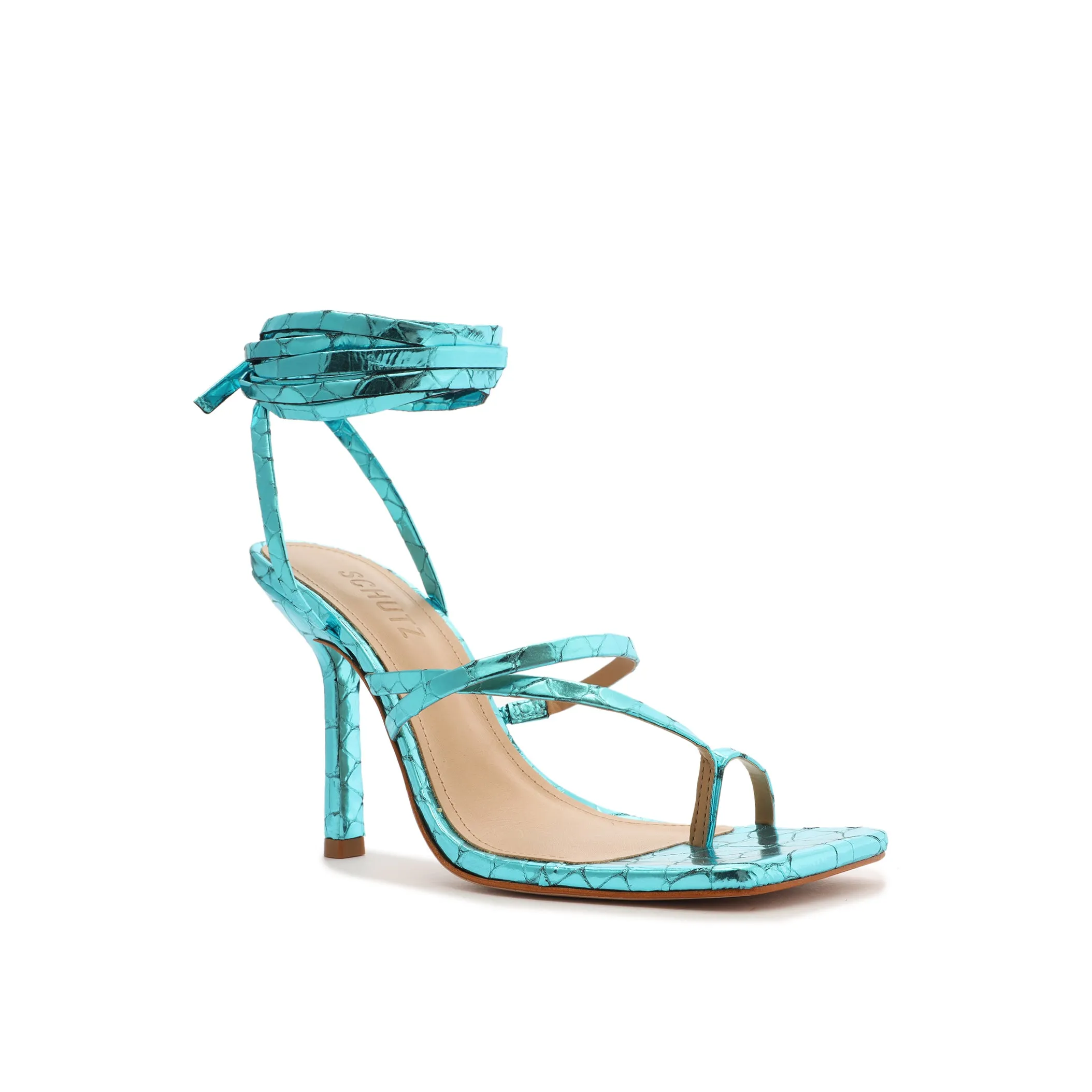 Lily Metallic Leather Sandal sold by SCHUTZ product image thumbnail 2