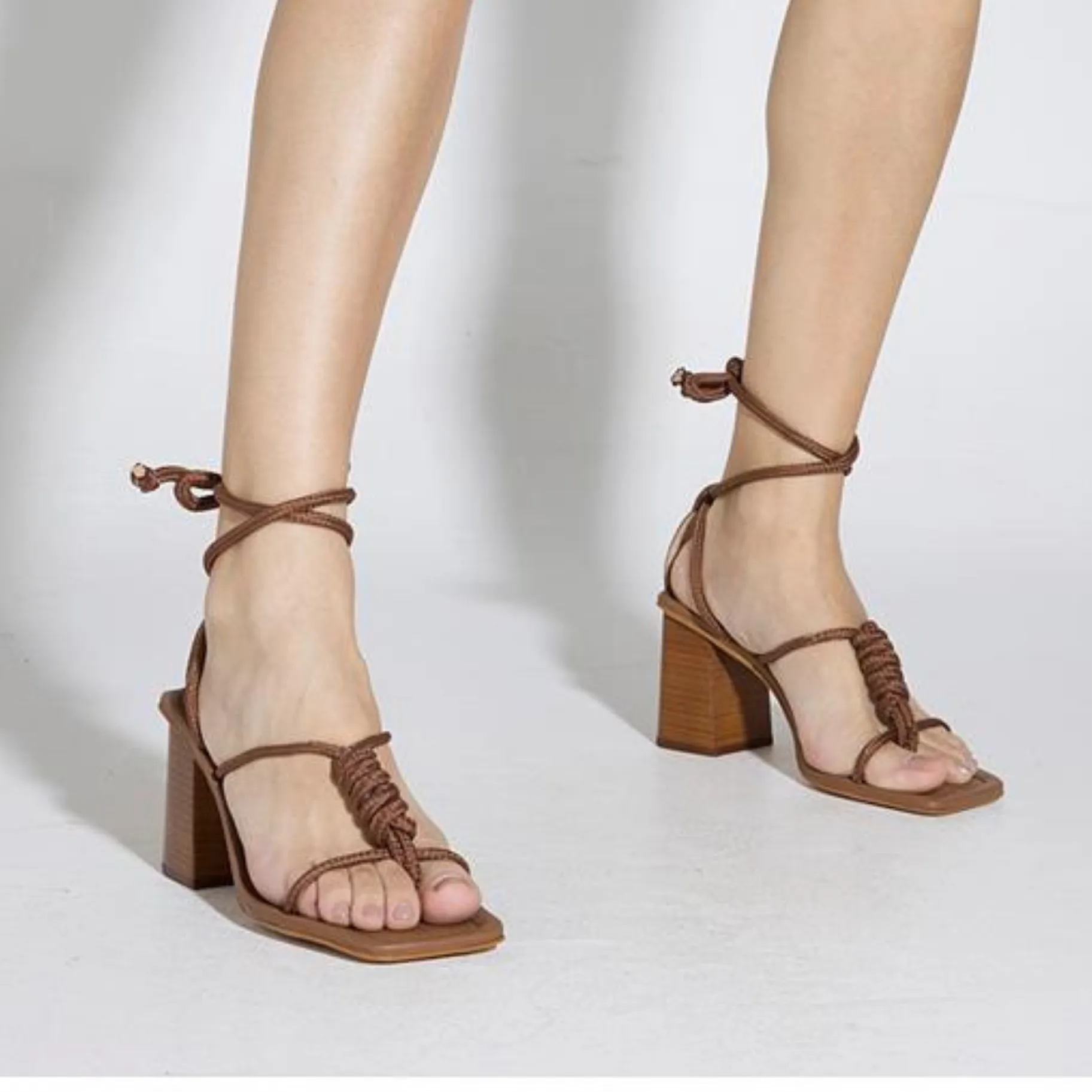 Angieh Rope & Atanado Leather Sandal sold by SCHUTZ product image thumbnail 4