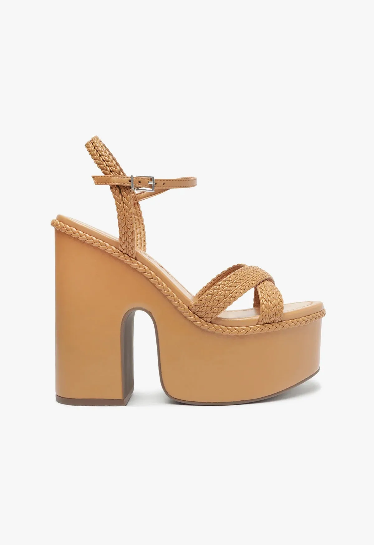 Karima Cutout Atanado Leather Sandal sold by SCHUTZ