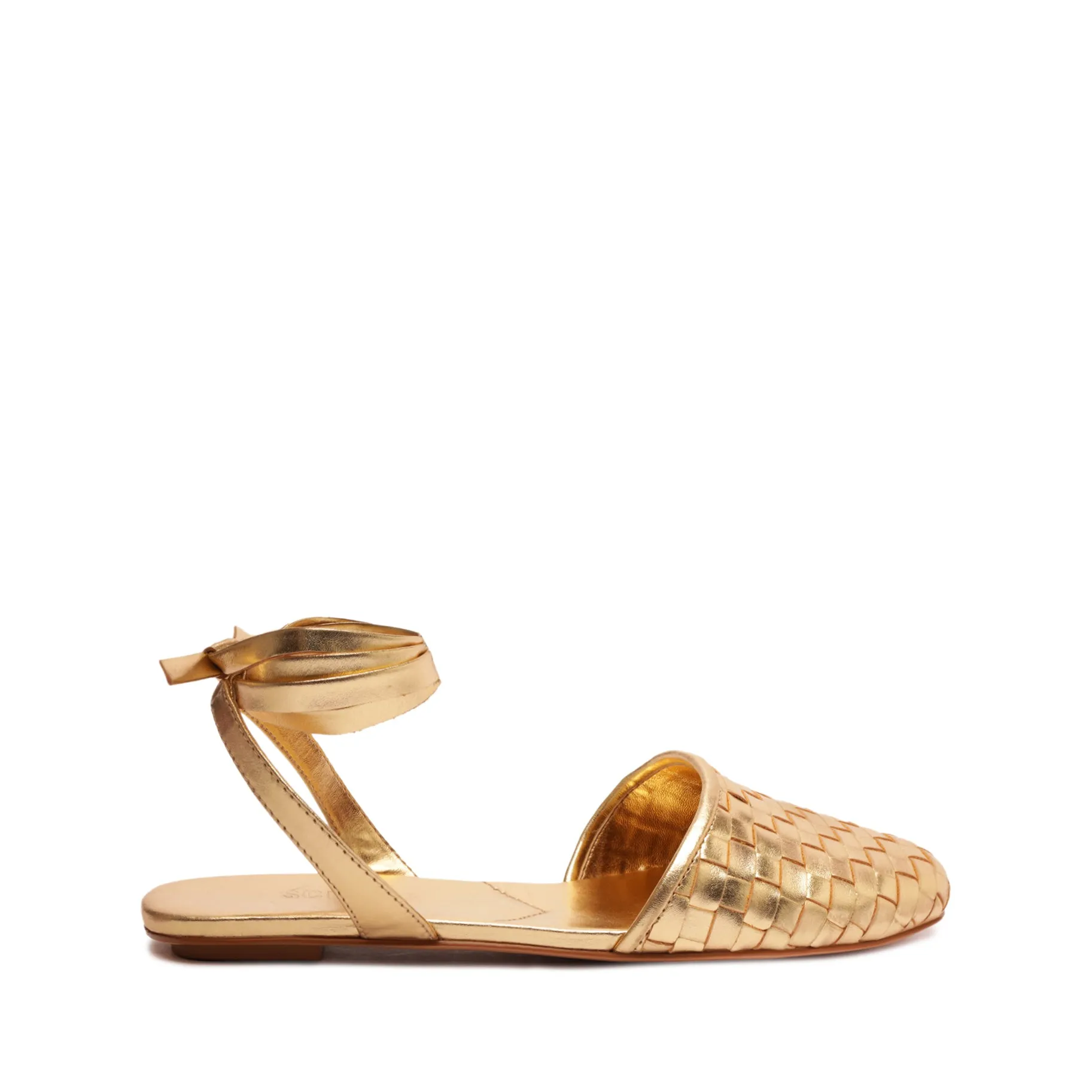 Ariel Woven Leather Flat sold by SCHUTZ