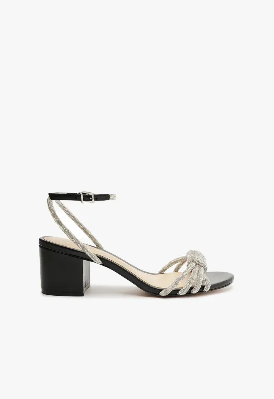 Jewell Mid Block Nappa Leather Sandal sold by SCHUTZ