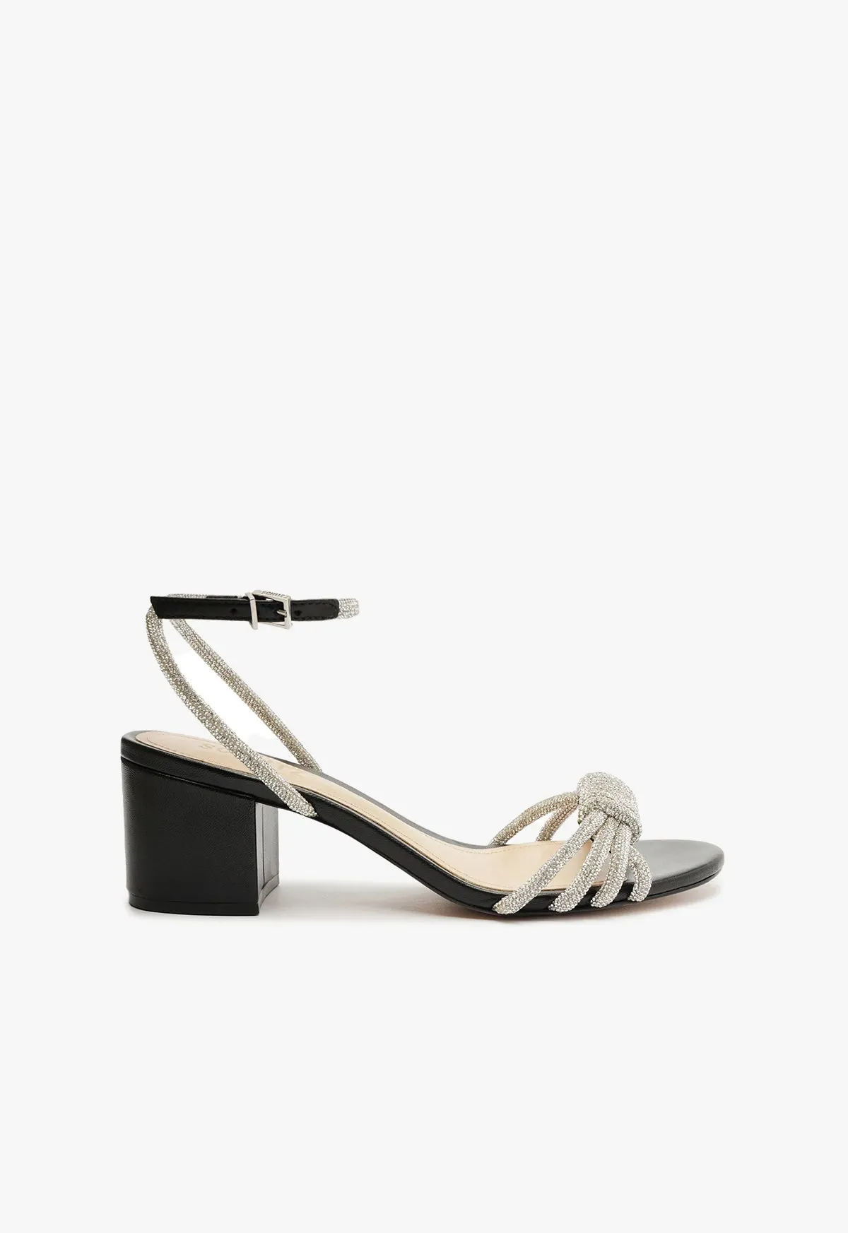 Jewell Mid Block Nappa Leather Sandal sold by SCHUTZ