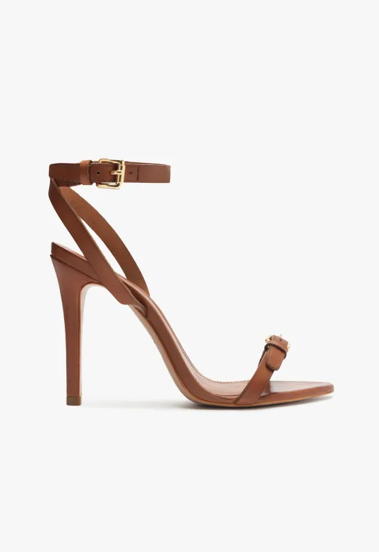 Aurora High Stiletto Leather Sandal sold by SCHUTZ
