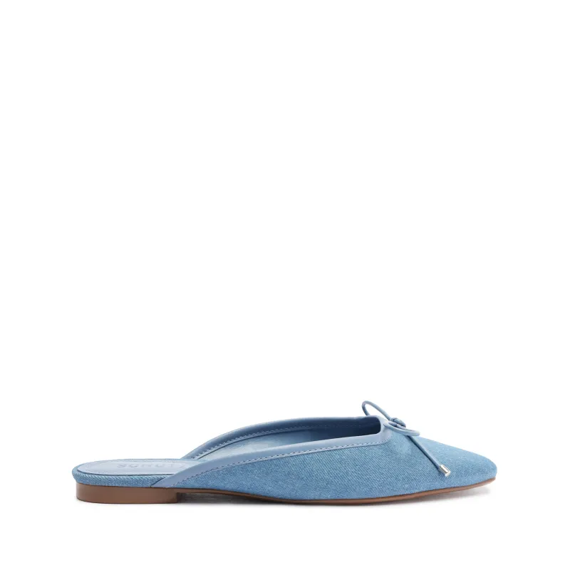 Arissa Denim Mule Flat made by SCHUTZ