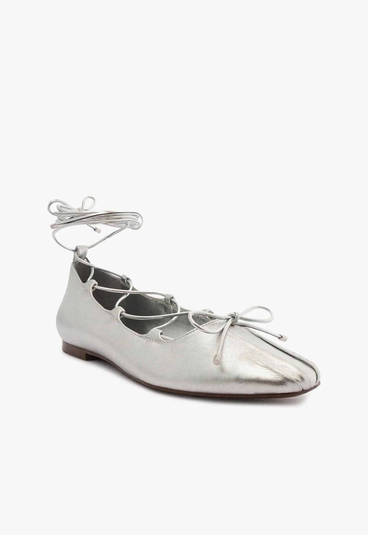 Arissa Lace Up Leather Flat sold by SCHUTZ product image thumbnail 2