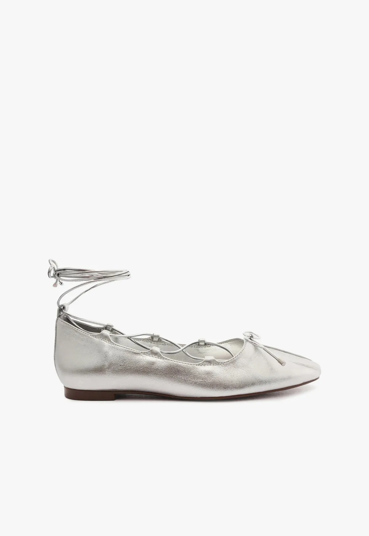 Arissa Lace Up Leather Flat sold by SCHUTZ