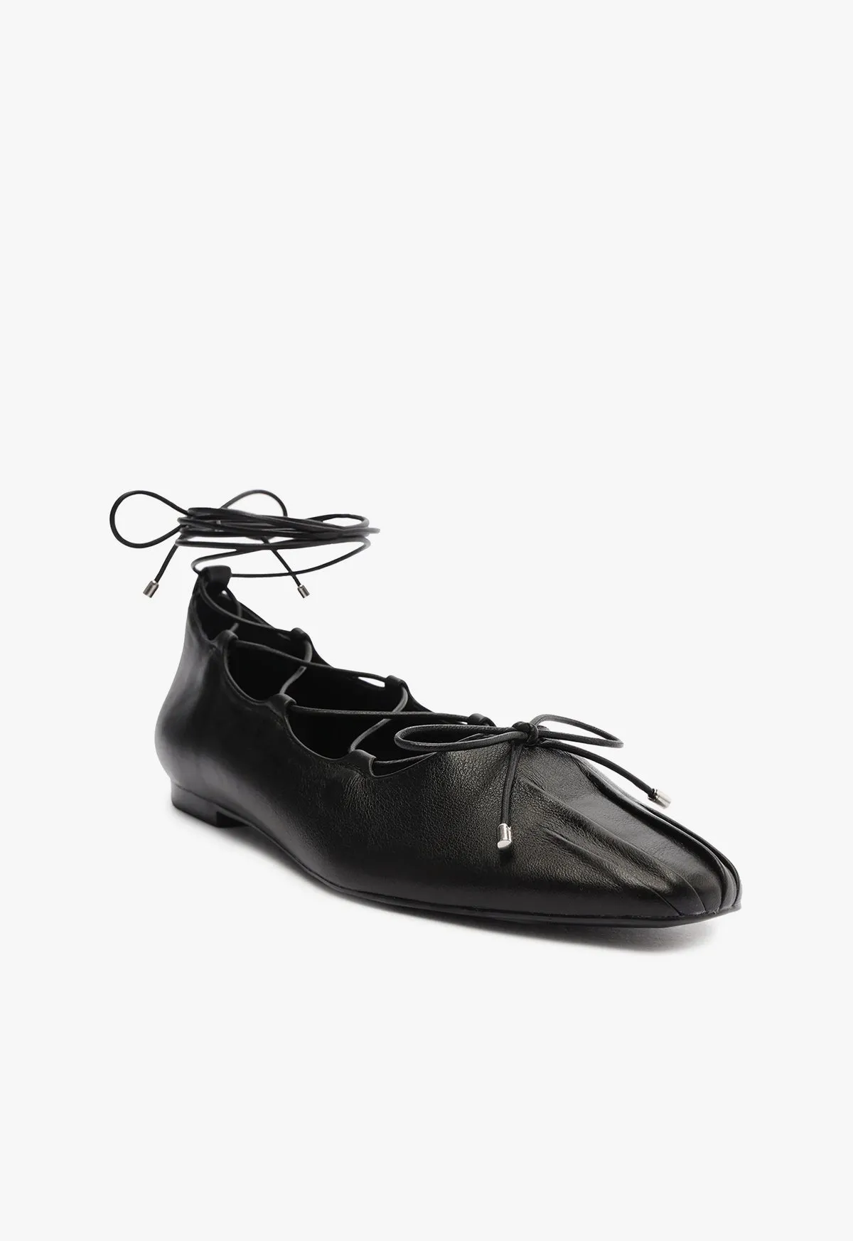 Arissa Lace Up Leather Flat sold by SCHUTZ product image thumbnail 2