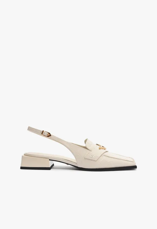Arizona Sling Block Leather Pump made by SCHUTZ