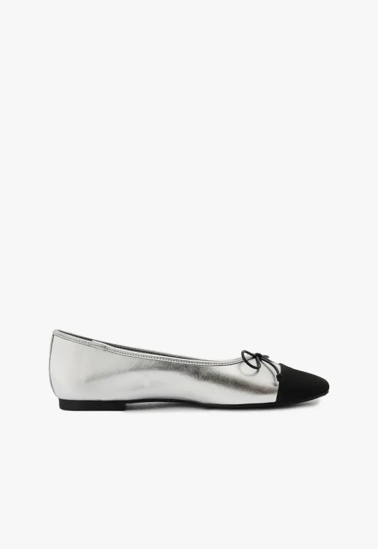 Arissa Metallic Leather Flat sold by SCHUTZ