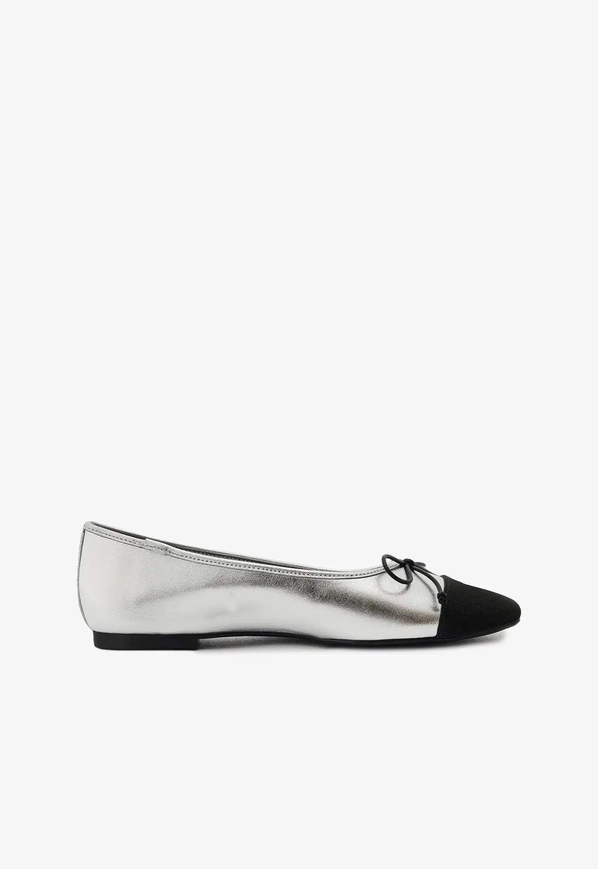 Arissa Metallic Leather Flat sold by SCHUTZ