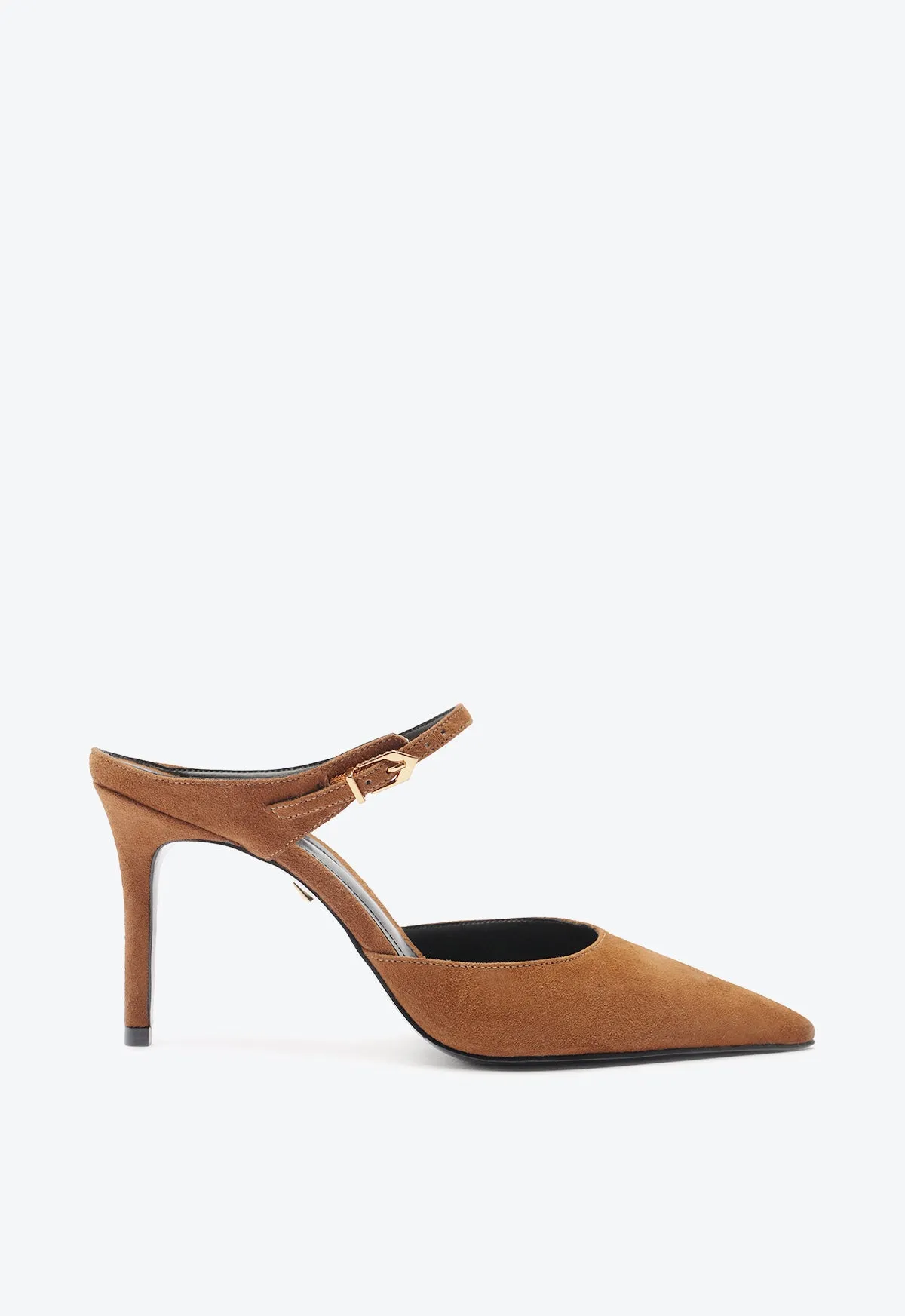Laura Mid Stiletto Caramel Pump sold by SCHUTZ