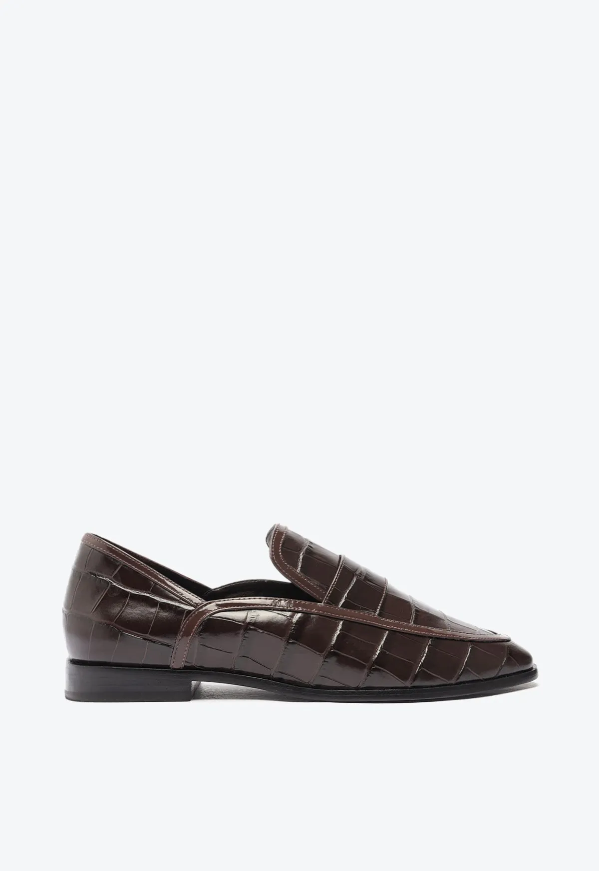 Maurice Croco Embossed Flat sold by SCHUTZ