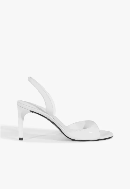 Scarlett Sling Mid Patent Leather Sandal sold by SCHUTZ