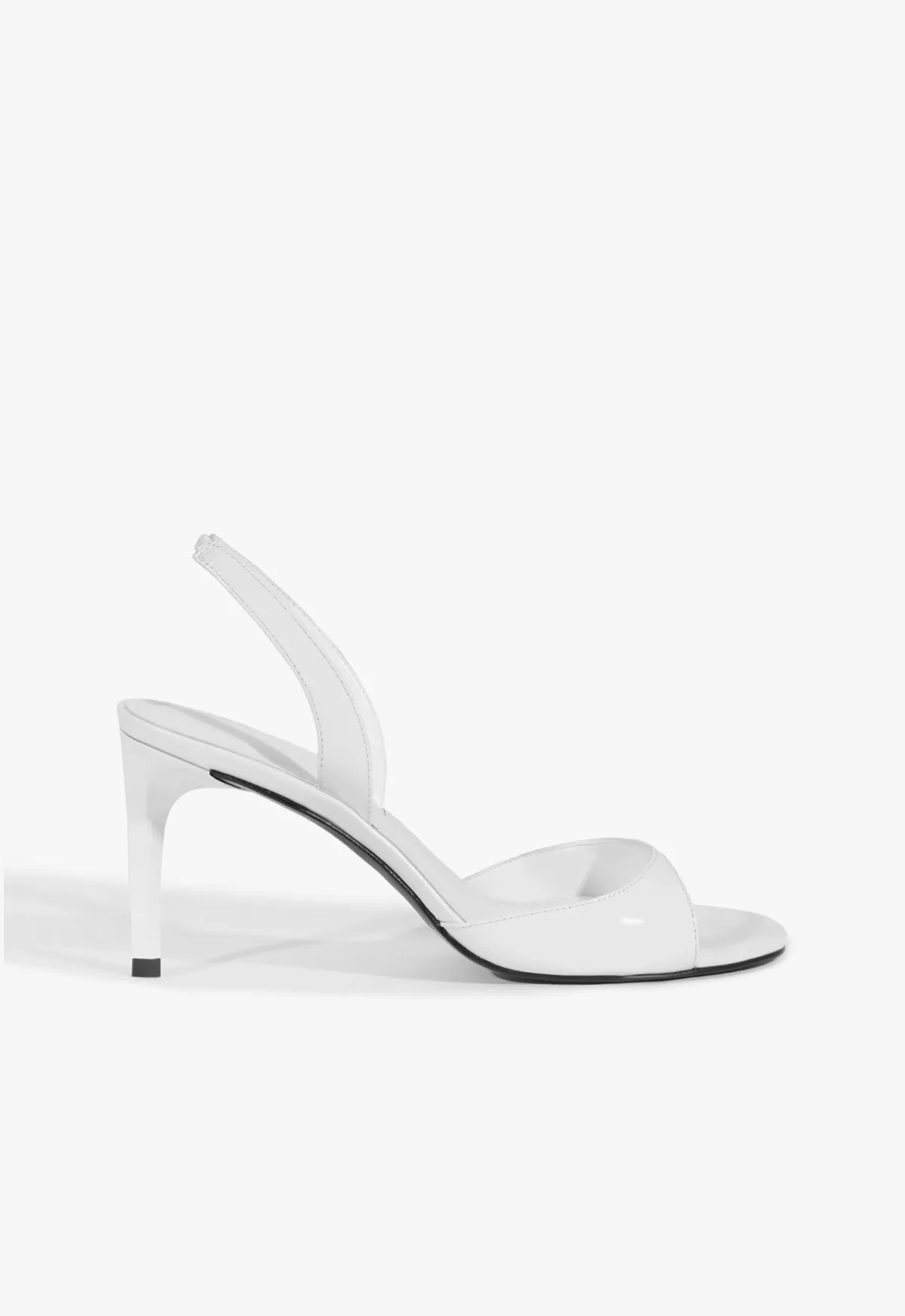 Scarlett Sling Mid Patent Leather Sandal sold by SCHUTZ
