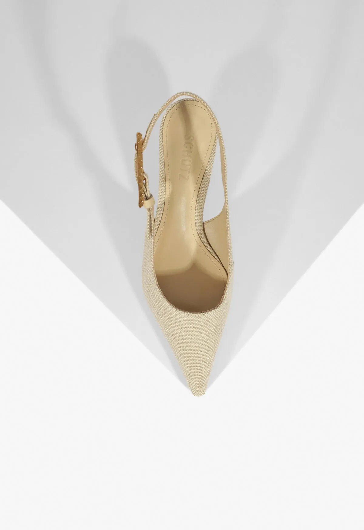 Ciara Mid Stiletto Beige Pump sold by SCHUTZ product image thumbnail 4