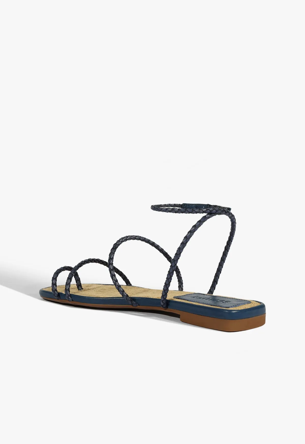 Kaya Blue Leather Flat Sandal sold by SCHUTZ product image thumbnail 4