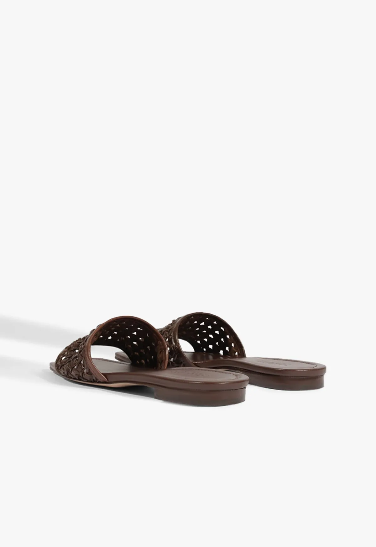 Juliet Brown Leather Flat Sandal sold by SCHUTZ product image thumbnail 4