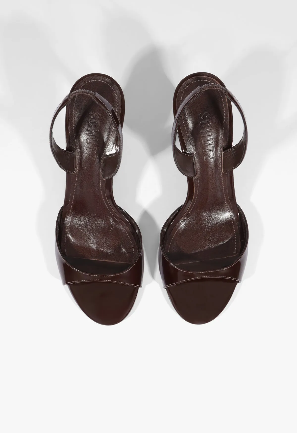 Scarlett Sling Mid Patent Sandal sold by SCHUTZ product image thumbnail 4