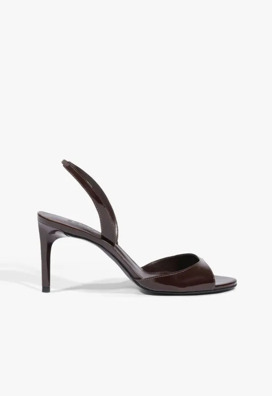 Scarlett Sling Mid Patent Sandal sold by SCHUTZ