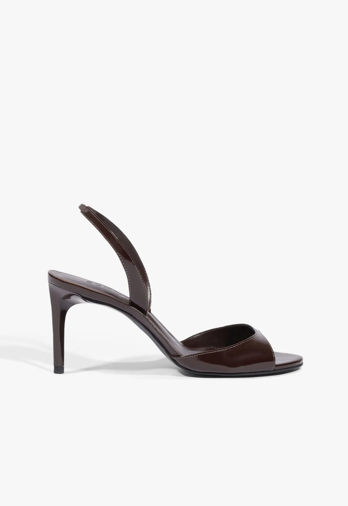 Scarlett Sling Mid Patent Sandal sold by SCHUTZ