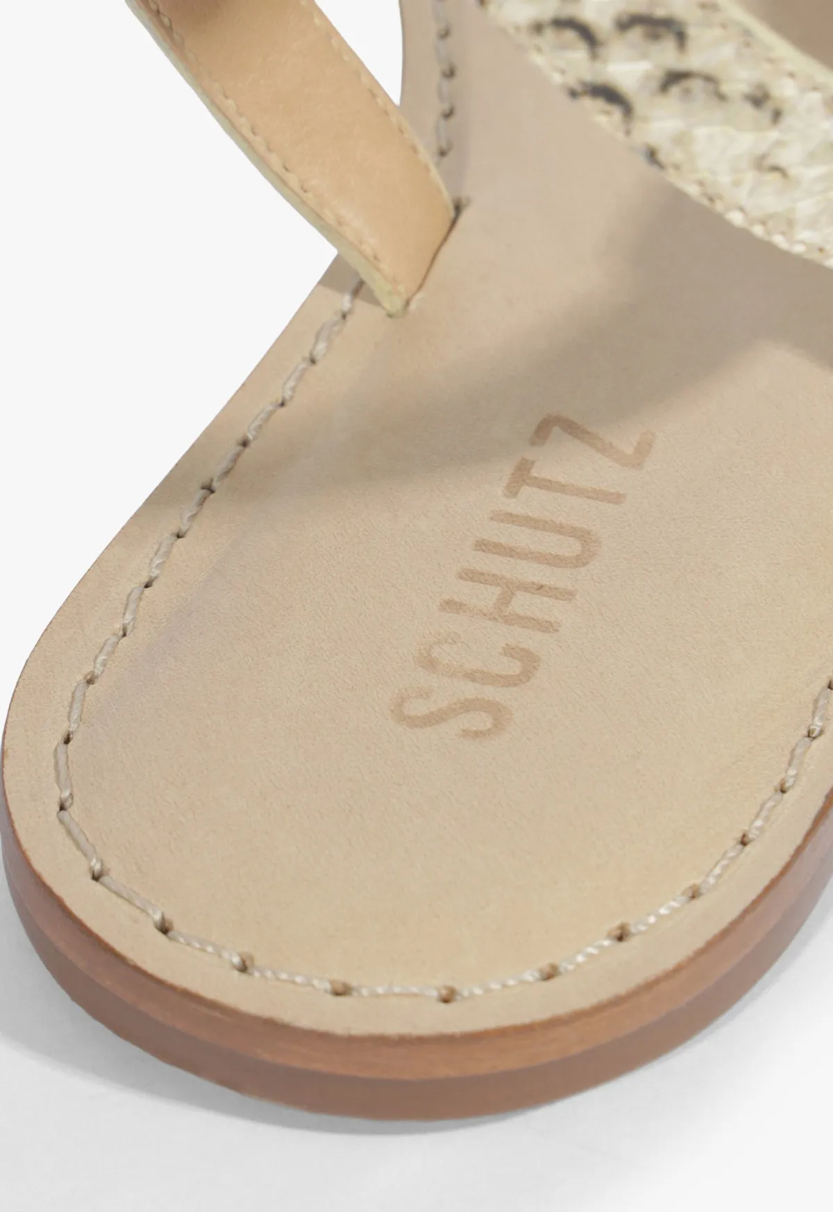 Cleo Snake Print Leather Flat Sandal sold by SCHUTZ product image thumbnail 5