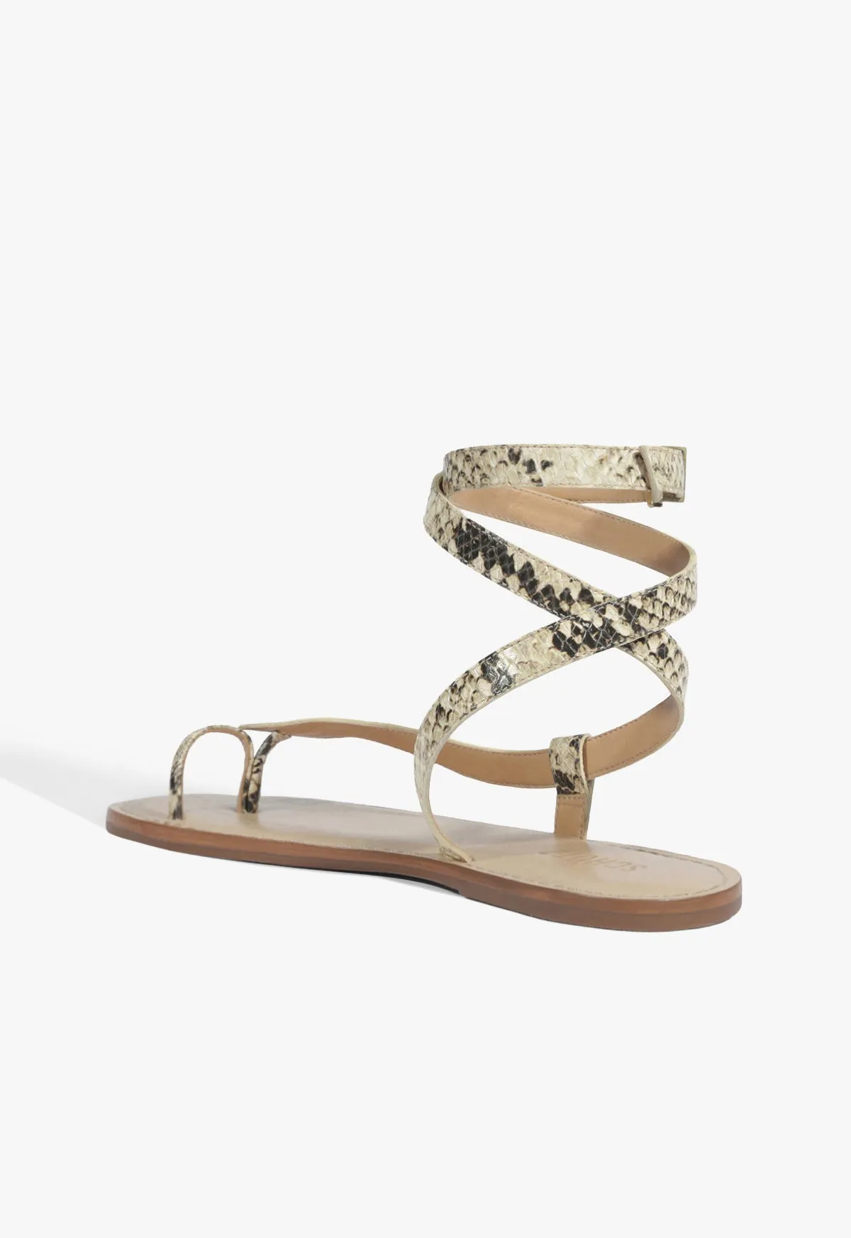 Cleo Snake Print Leather Flat Sandal sold by SCHUTZ product image thumbnail 3