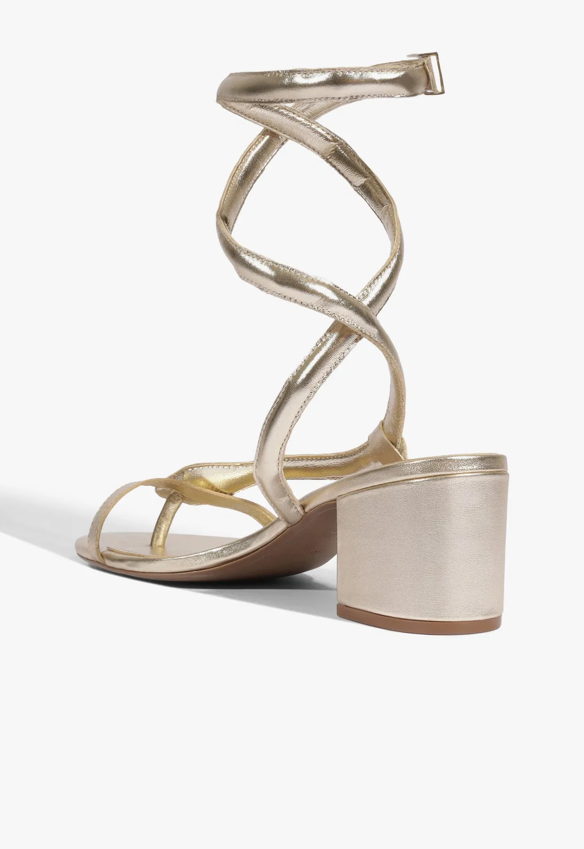 Cleo Metallic Leather Sandal sold by SCHUTZ product image thumbnail 3