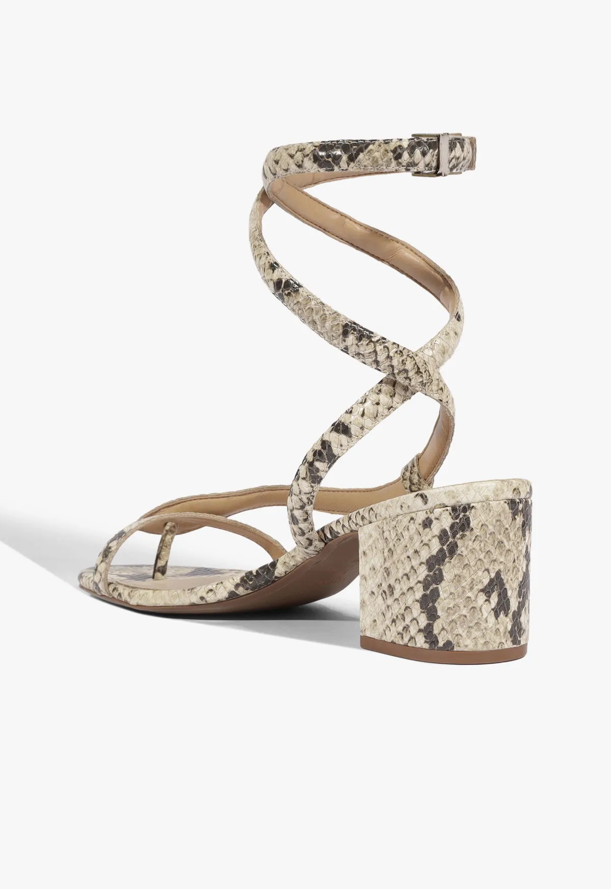 Cleo Snake Print Leather Sandal sold by SCHUTZ product image thumbnail 3