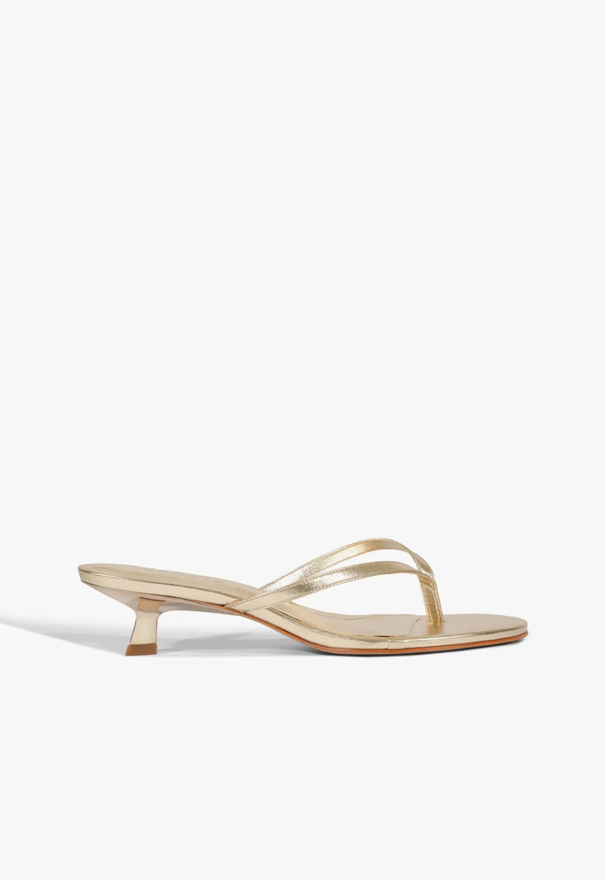 Carolyn Metallic Leather Sandal sold by SCHUTZ