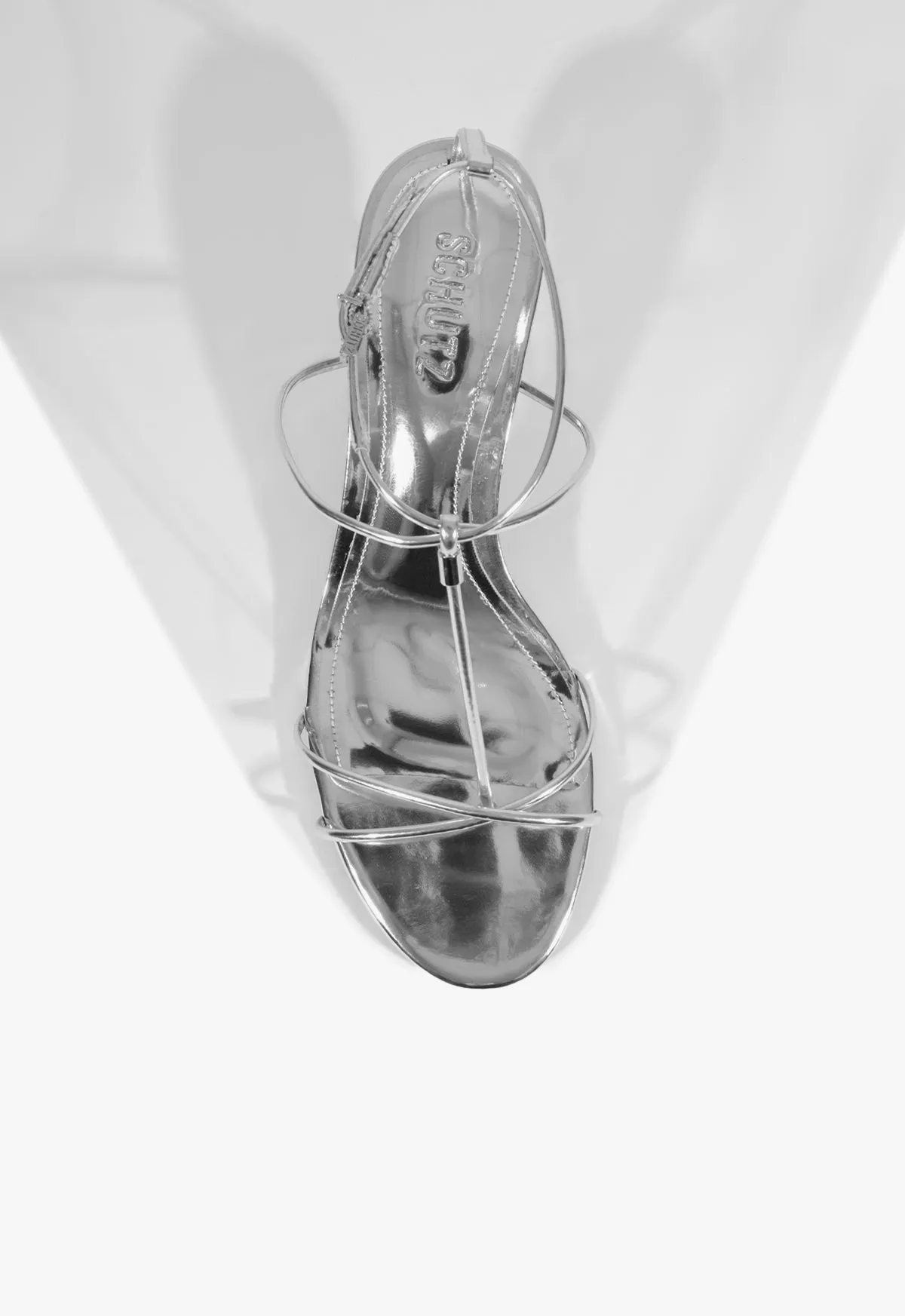 Jules Mid Metallic Leather Sandal sold by SCHUTZ product image thumbnail 4