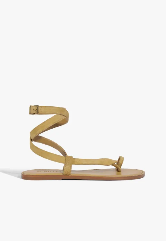 Cleo Suede Flat Sandal sold by SCHUTZ