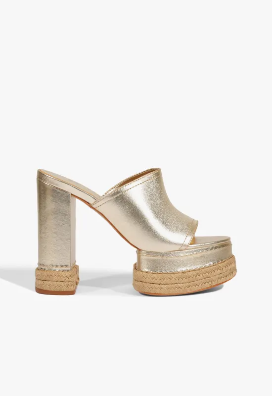 Darah Rope Metallic Leather Sandal sold by SCHUTZ