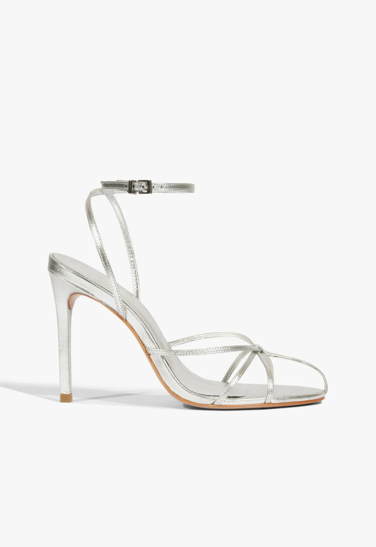 Iris Metallic Leather Caged Sandal sold by SCHUTZ