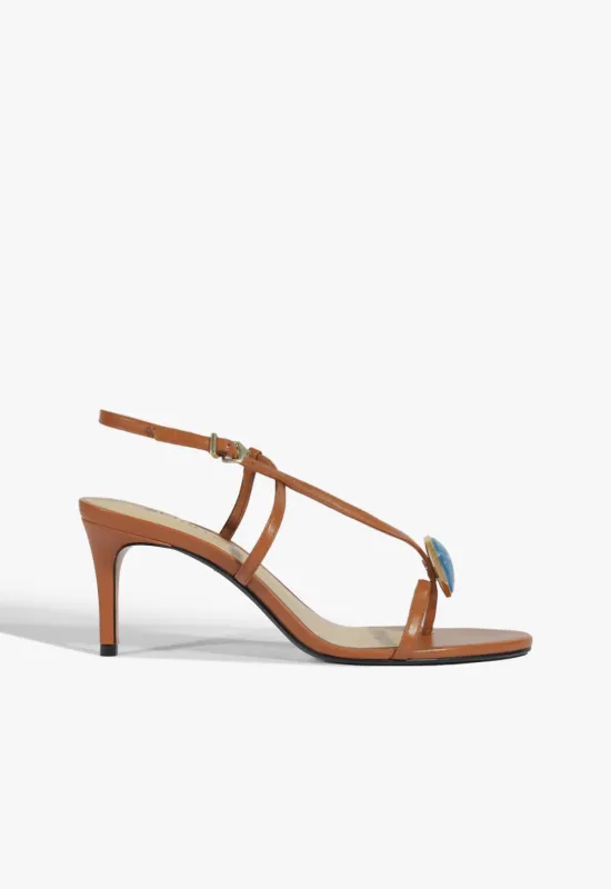 Azure Mid Embellished Leather Sandal made by SCHUTZ