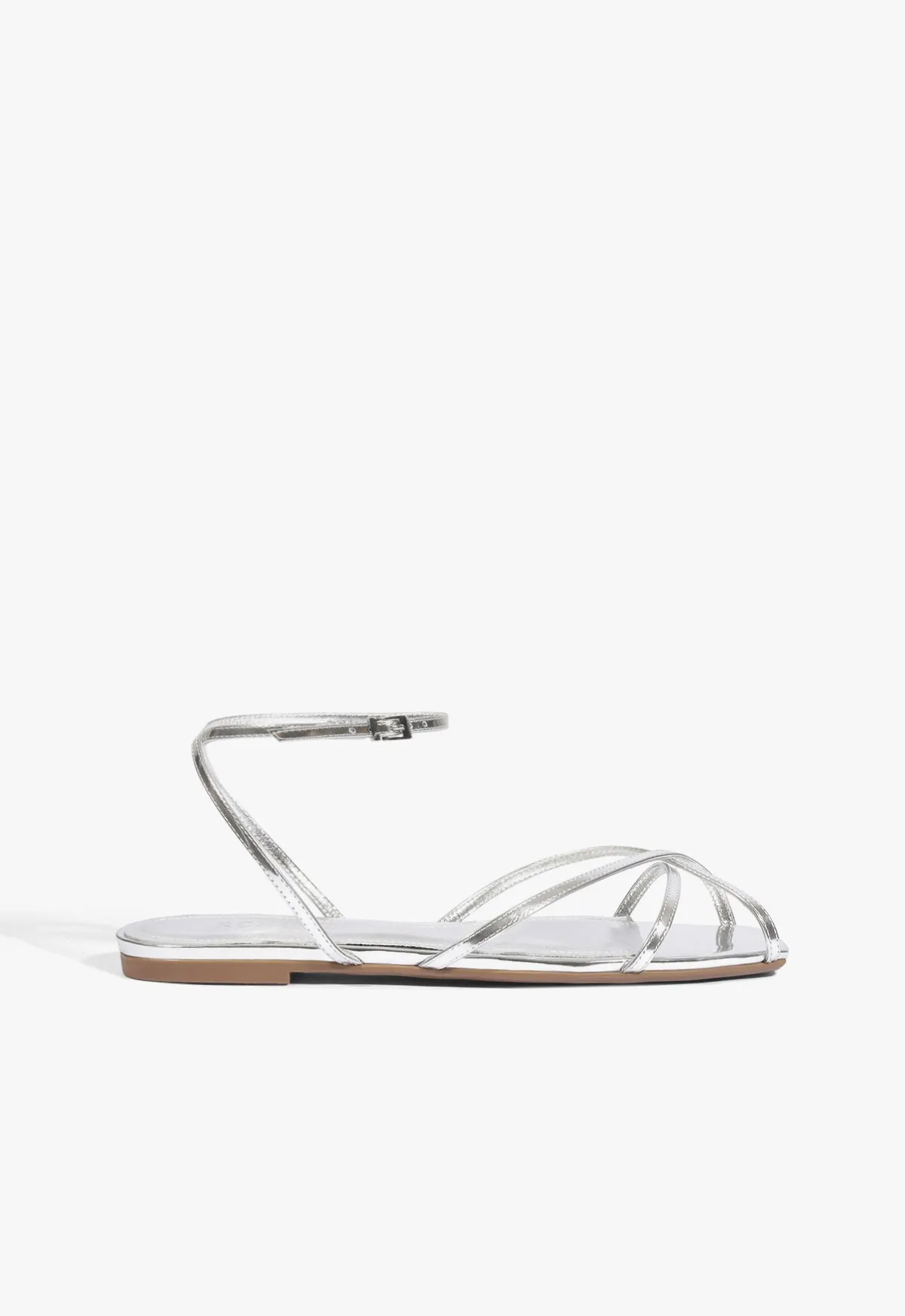Caeline Buckle Metallic Sandal sold by SCHUTZ