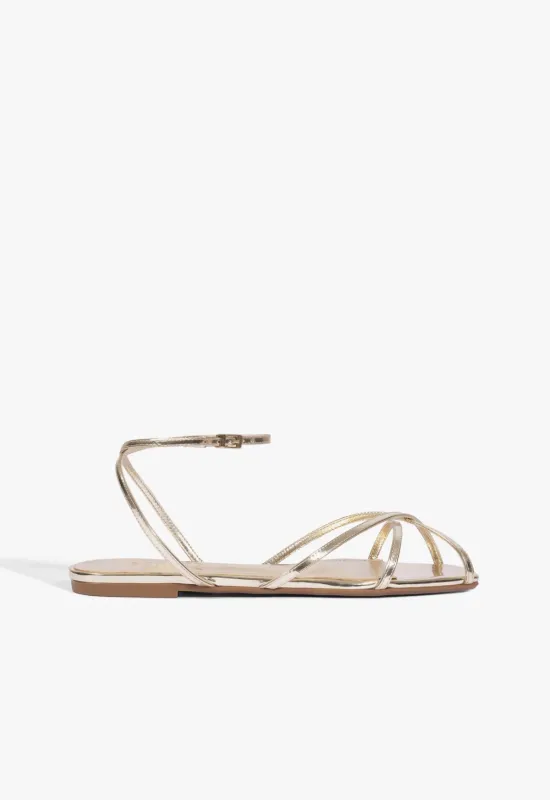 Caeline Buckle Metallic Sandal made by SCHUTZ